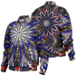 Men's Starburst Patriotic Colors Pattern All-Over-Print Baseball Jacket