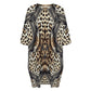 Women's Leopard Kaleidoscope Pattern All-Over Print Oversized T- Shirt Loungewear