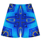 Men Vibrant Blue Geometric All-Over Print Zip-Up Polo Set