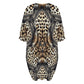 Women's Leopard Kaleidoscope Pattern All-Over Print Oversized T- Shirt Loungewear