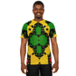 Men Bold Red Yellow Green & Black Star Geometric Pattern All Over Print Soccer Jersey