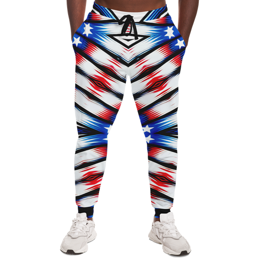 Men's American Flag Pattern All-Over Print Athletic Jogger