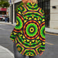 Women's Psychedelic Bold Reggae Colors All Over Print Long Sleeve Curved Hem Shirt
