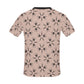 Men's Blush Pink Kaleidoscope Pattern All Over Print Crew Neck T-Shirt