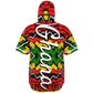 Men's Ghana Flag & Black Star Pattern All-Over Print Hooded Baseball Jersey
