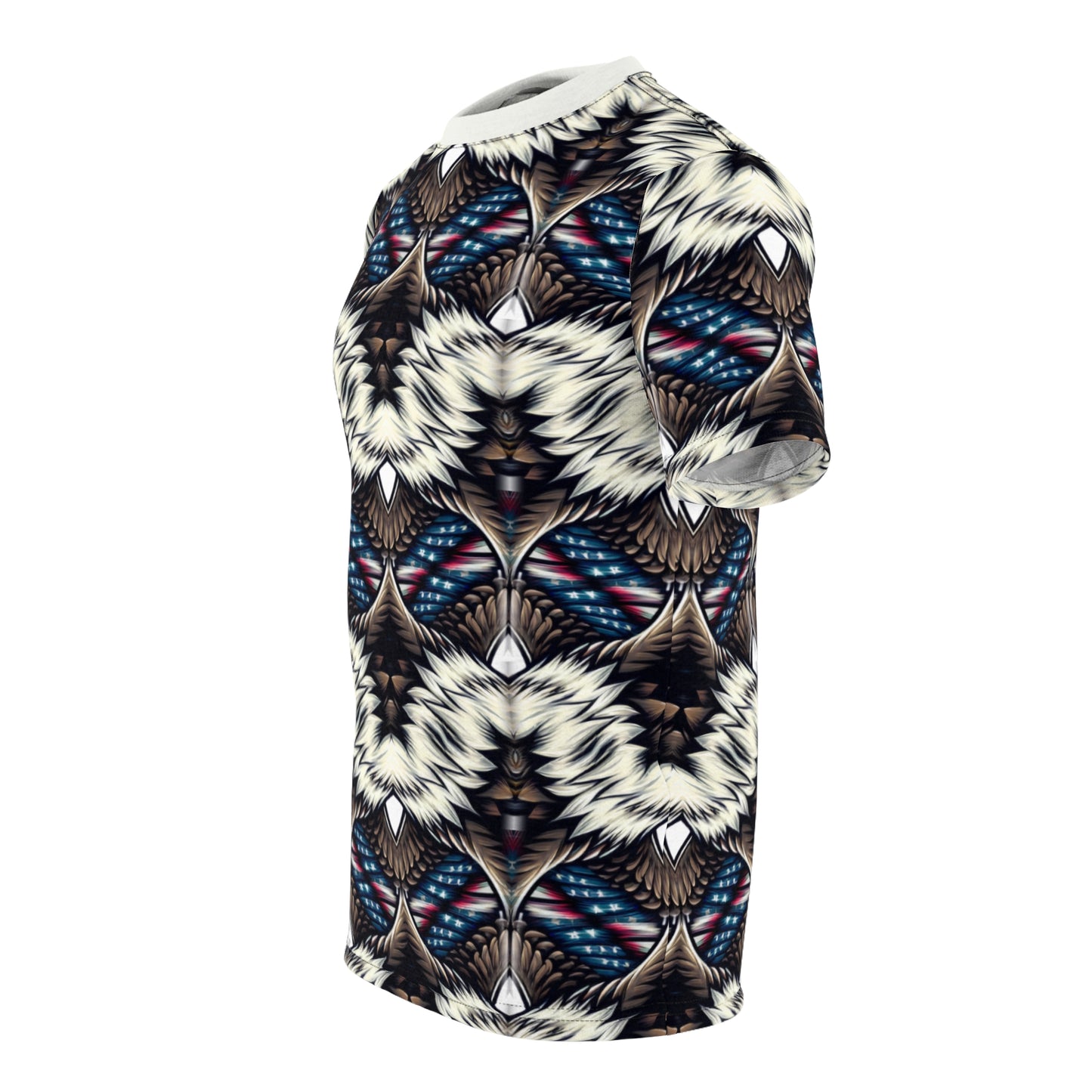 Men's Bold Geometric Pattern All-Over Print Unisex Cut & Sew Tee.