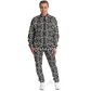 Women's Black Geometric Pattern Track Jacket and Pants