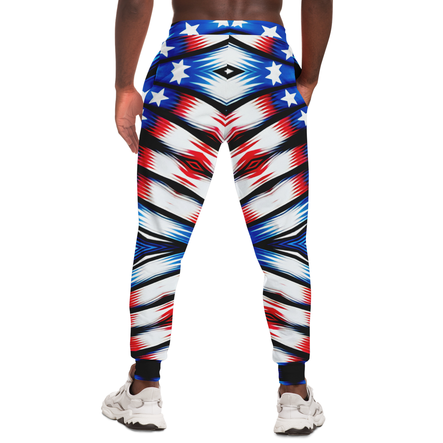 Men's American Flag Pattern All-Over Print Athletic Jogger