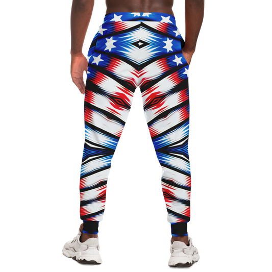 Men's American Flag Pattern All-Over Print Athletic Jogger