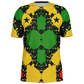 Men Bold Red Yellow Green & Black Star Geometric Pattern All Over Print Soccer Jersey