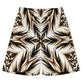 Men's Golden Baroque Pattern All-Over Print Zip-Up Polo Set