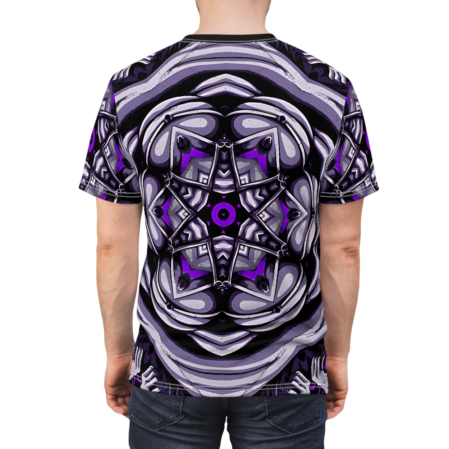Men's Kaleidoscope Purple Unisex Cut & Sew Tee