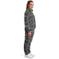 Women's Black Geometric Pattern Track Jacket and Pants