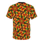 Women's Vibrant African Kente Geometric All-Over Print Shirt