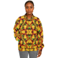 Women's Vibrant African Kente Geometric Pattern All Over Print Baseball Jacket
