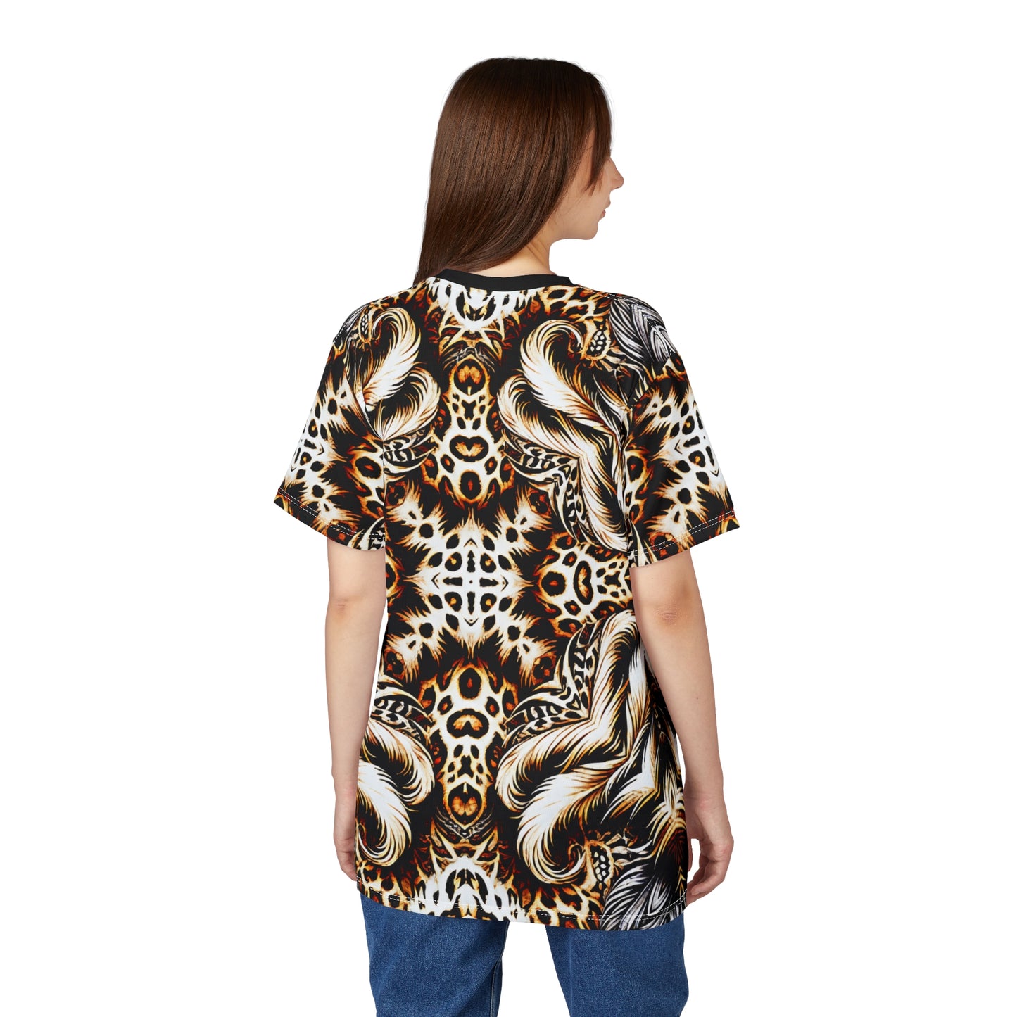 Women's Leopard Baroque Pattern All-Over Print Unisex Cut & Sew Tee