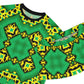 Women's Green & Yellow Kaleidoscope Short Pajama Set