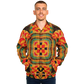 Men's Vibrant African Kente-Inspired Pattern All-Over Print Baseball Jacket