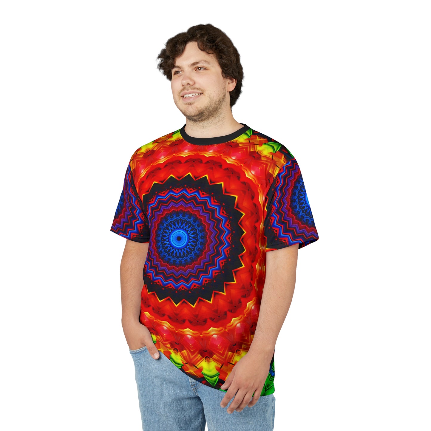 Men's Psychedelic Mandala All-Over Print Tee