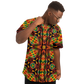 Men's African Kente Geometric Star Pattern All-Over Print Baseball Jersey