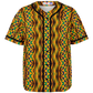Men's African Kente Geometric Pattern All-Over Print Baseball Jersey