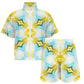 Women's Vibrant Kaleidoscope Geo Pattern All-Over Print Windbreaker Short Set