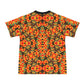 Men's Vibrant Kente Kaleidoscope Geo Pattern All Over Print Ribbed Collar T-Shirt