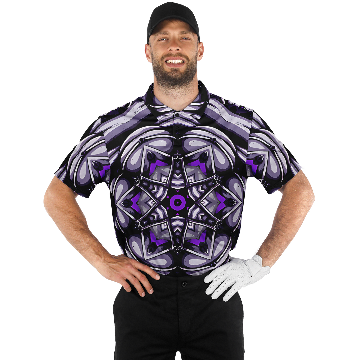 Men's Kaleidoscope Purple Polo Shirt