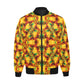 Men's Vibrant Autumn Kaleidoscope Pattern All Over Print Quilted Bomber Jacket