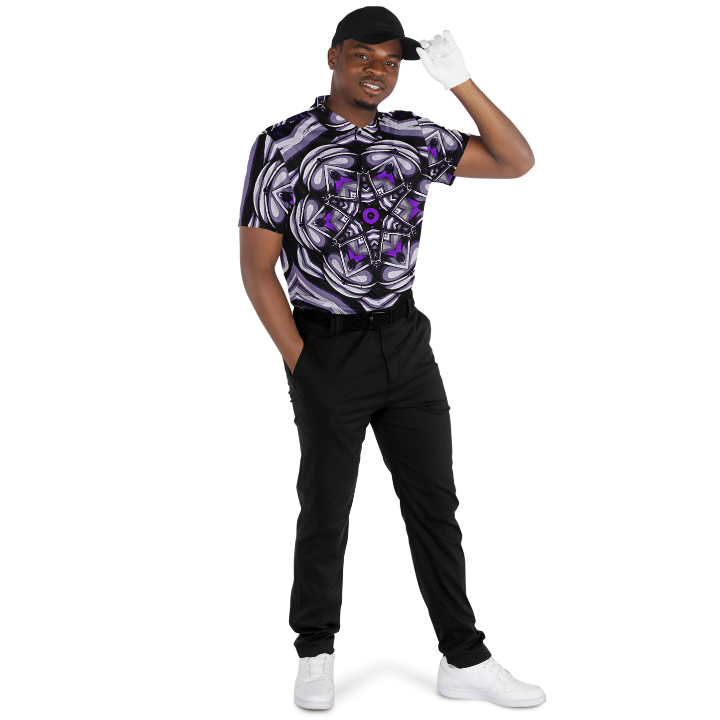 Men's Kaleidoscope Purple Polo Shirt
