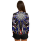 Women's Starburst Patriotic Colors Pattern All-Over-Print Long Sleeve Performance Shirt