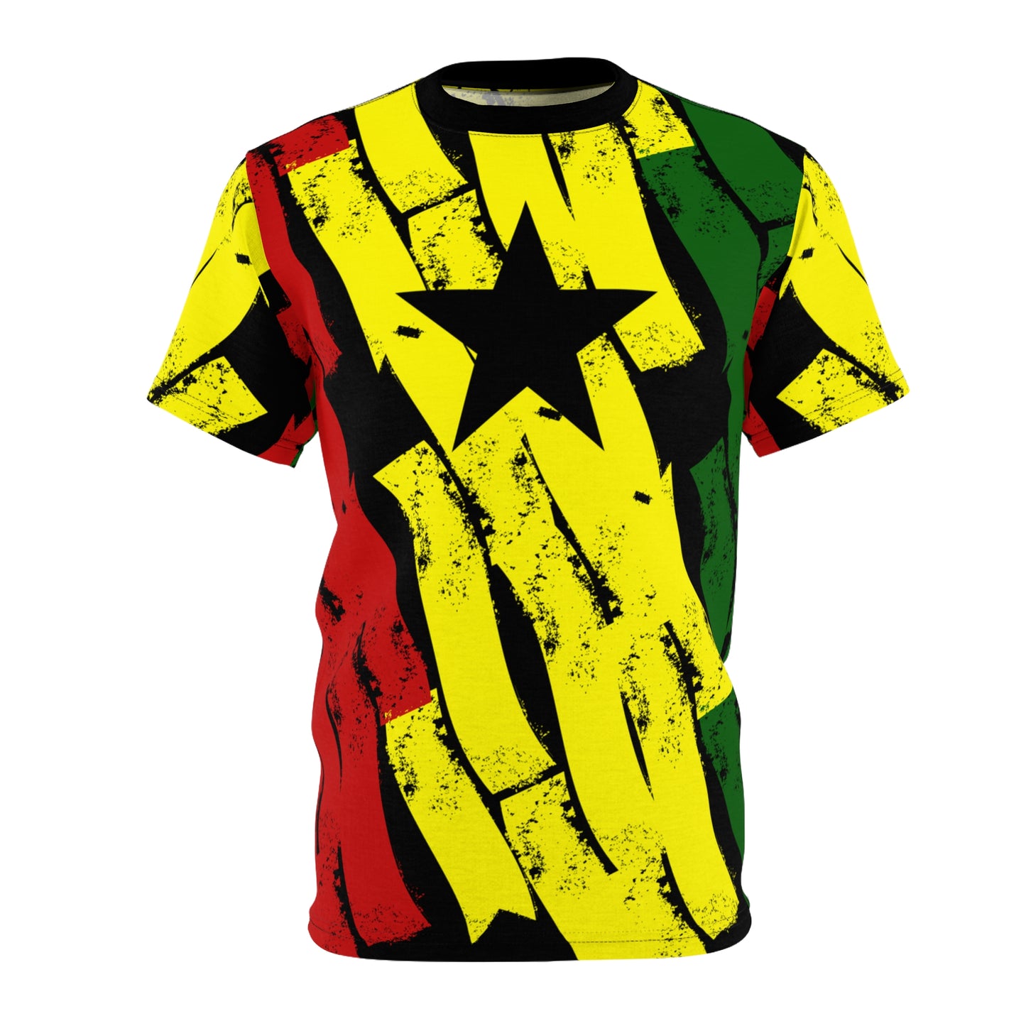Men's Ghana Flag Pattern All-Over Print Cut & Sew Tee