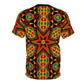 Men's African Kente Geometric Star Pattern All-Over Print Tee
