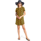 Women's African Kente Geometric Pattern All-Over Print T-Shirt Dress