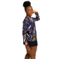 Women's Starburst Patriotic Colors Pattern All-Over-Print Long Sleeve Performance Shirt