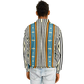 Men's Striped Retro Blue & Orange Patten Design All Over Print Baseball Jacket