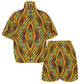 Women’s African Kente Geometric Pattern All-Over Print Windbreaker Short Set
