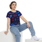 Women's Kaleidoscope Neon Floral All-Over Print Unisex Cut & Sew Tee