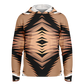 Men’s Bold Tiger Stripe Animal Pattern All Over Print  Long Sleeve Hooded Performance Shirt