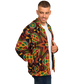 Men's African Kente Geometric Star Pattern All-Over Print Baseball Jacket