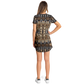 Women's Leopard Trendy Geometric Pattern All-Over Print T-Shirt Dress