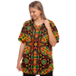Women's African Kente Geometric Star Pattern All-Over Print Baseball Jersey