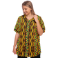 Women's African Kente Geometric Pattern All-Over Print Baseball Jersey
