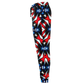 Women's Red White Blue Geometric Pattern All-Over Print Athletic Jogger