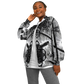 Women's Monochrome Kaleidoscope Pattern Men's All Over Print Baseball Jacket