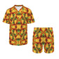 Men's Vibrant African Kente Geometric Pattern All Over Print Hawaiian Shirt & Shorts Set