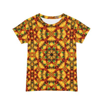 Women's Vibrant Geometric Short Sleeve All-Over Print Shirt