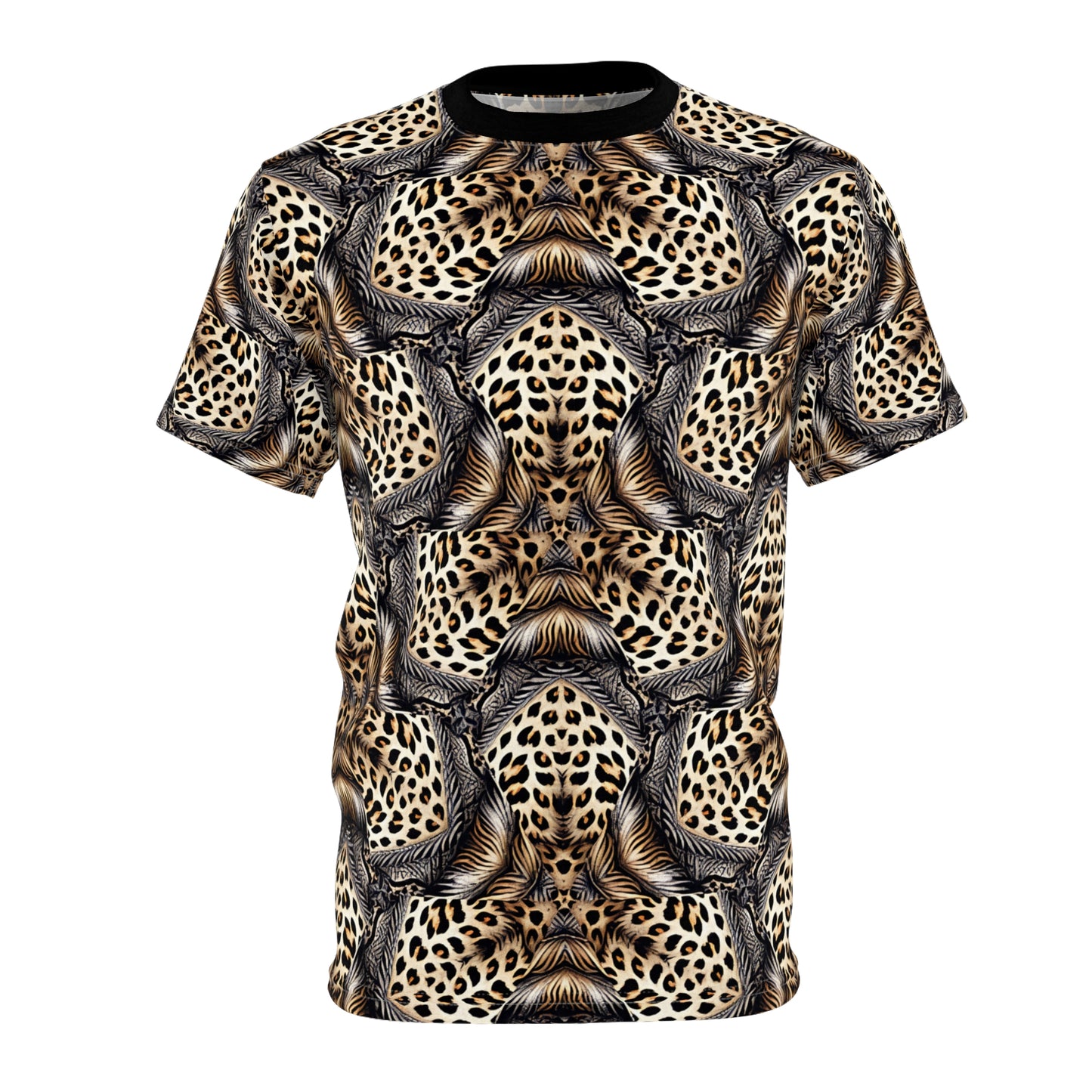 Men's Leopard Mosaic Pattern All-Over Print Unisex Cut & Sew Tee