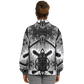 Women's Monochrome Kaleidoscope Pattern Men's All Over Print Baseball Jacket