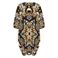 Women's Leopard Kaleidoscope Pattern All-Over Print Oversized T- Shirt Loungewear